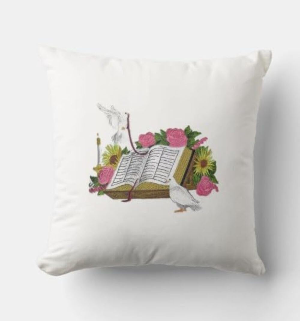 Custom and Unique Bible and Doves Embroidered Iron on/Sew Patch [7.81" *7.09"] [Made in USA]