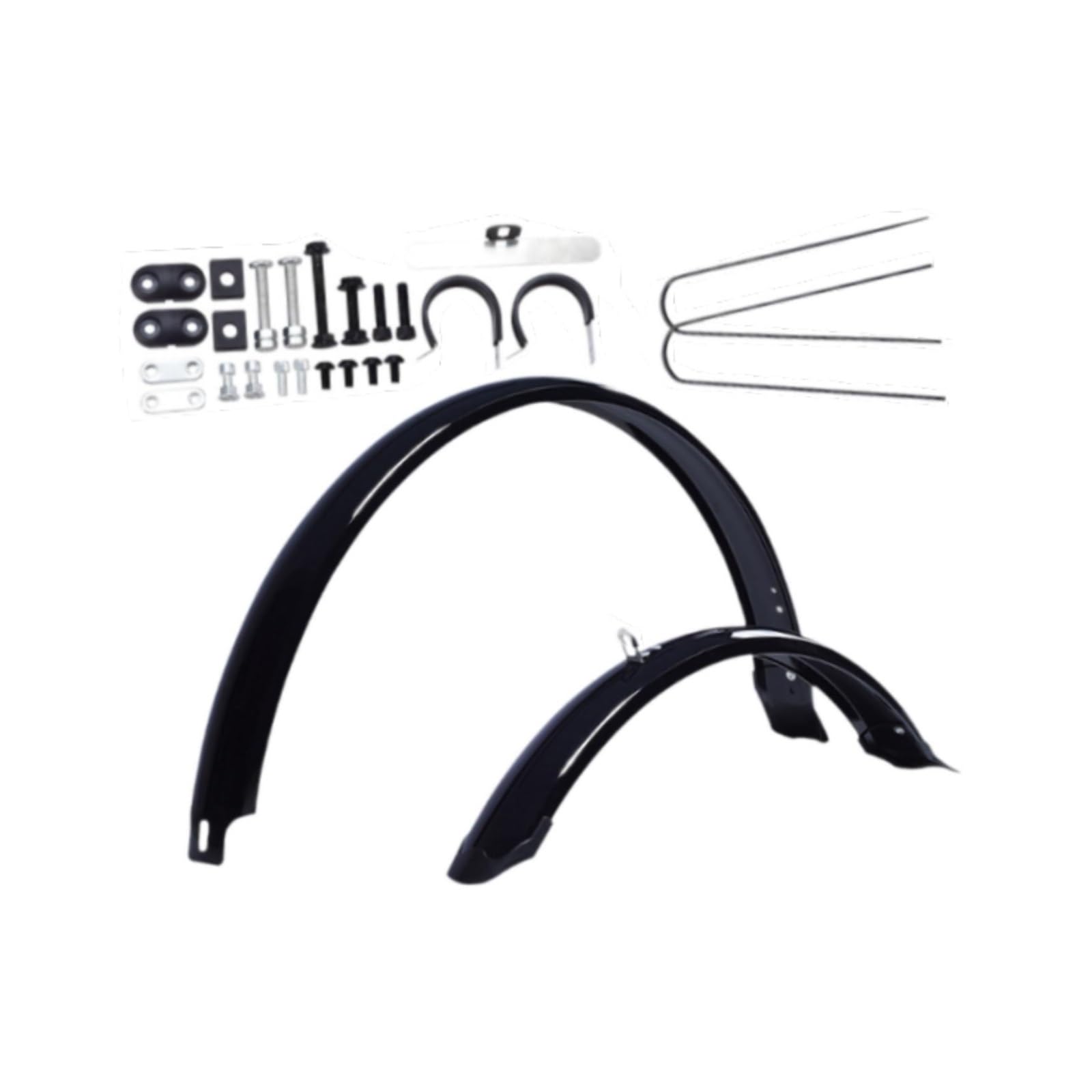 Generico Parafango Anteriore e Posteriore for Bicicletta, Set di staffe Regolabili in Metallo for Pneumatici da 26 Pollici, Copertura Completa, Installazione Semplice, Robusto | Bicycle Mudguard