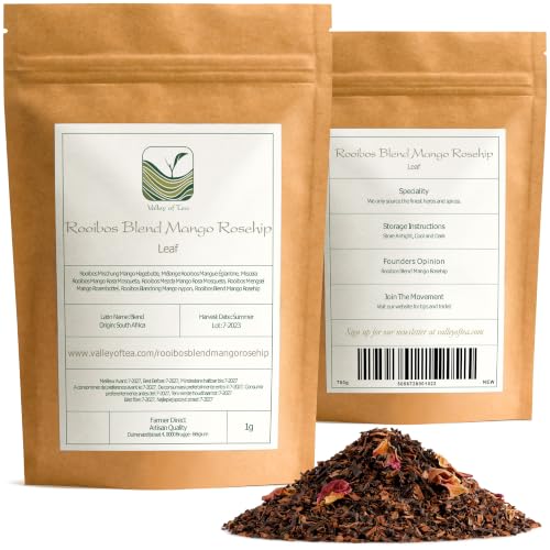 Rooibos Mango Escaramujo Mezcla - Redbush Afrutado Hoja Suelta Sudáfrica