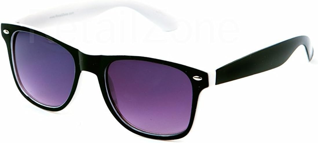 Festival Style Wayfarer Sunglasses Two Tone White & Black
