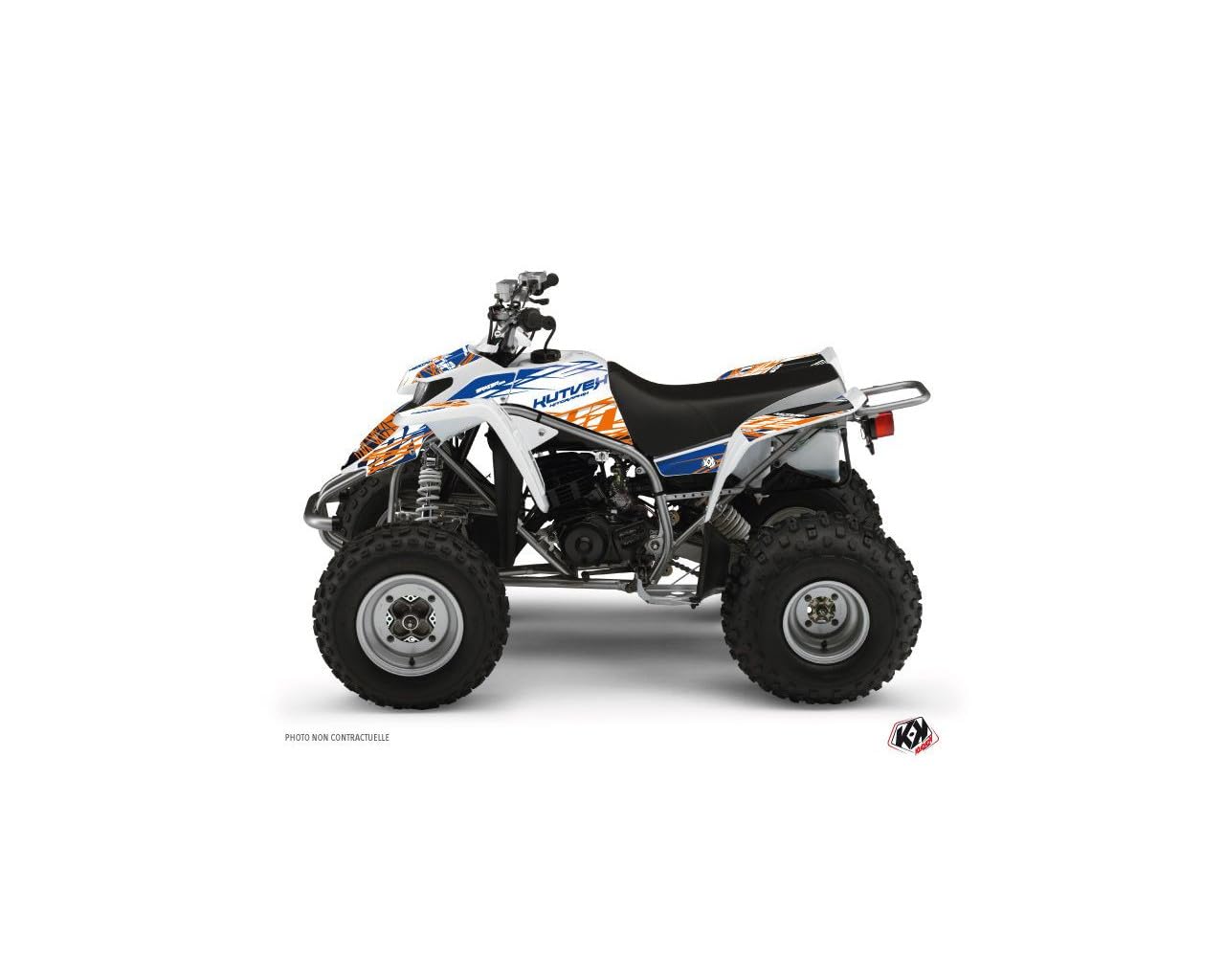 Kit deco quad Yamaha Blaster azul naranja pegatinas completas 3
