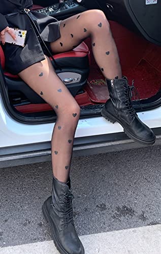 Image of Cute Patterned Pantyhose Tights for Women Valentine's Day