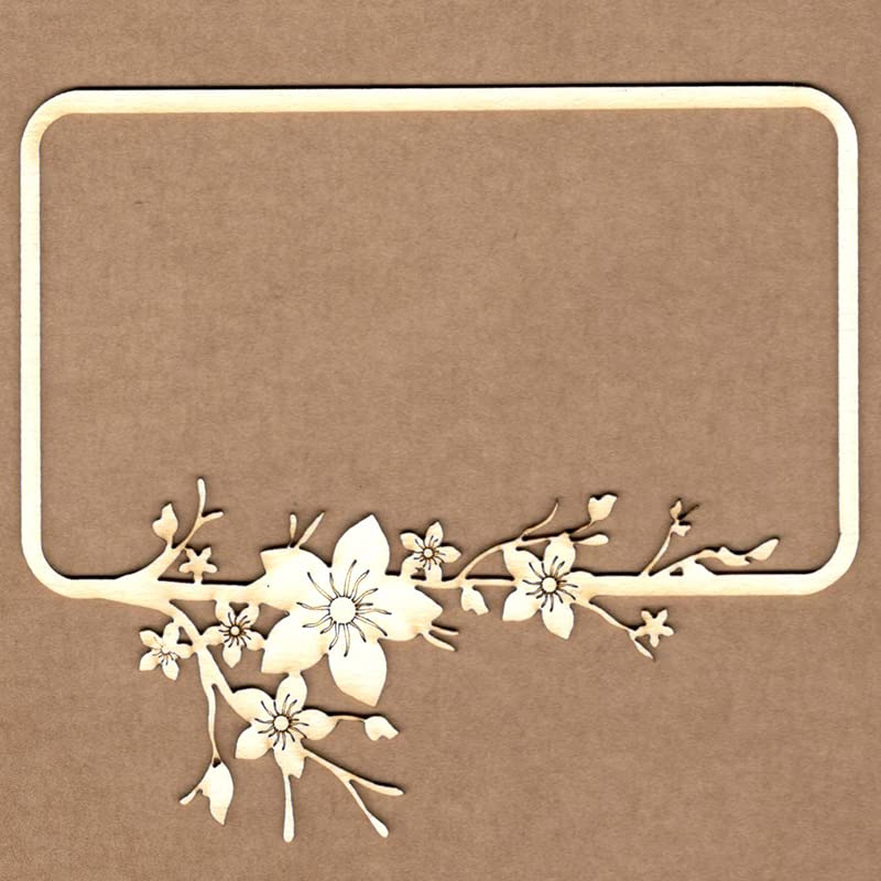 KORA projects - Chipboard - Marco sakura – Silueta de cartón prensado para Scrapbooking y Manualidades