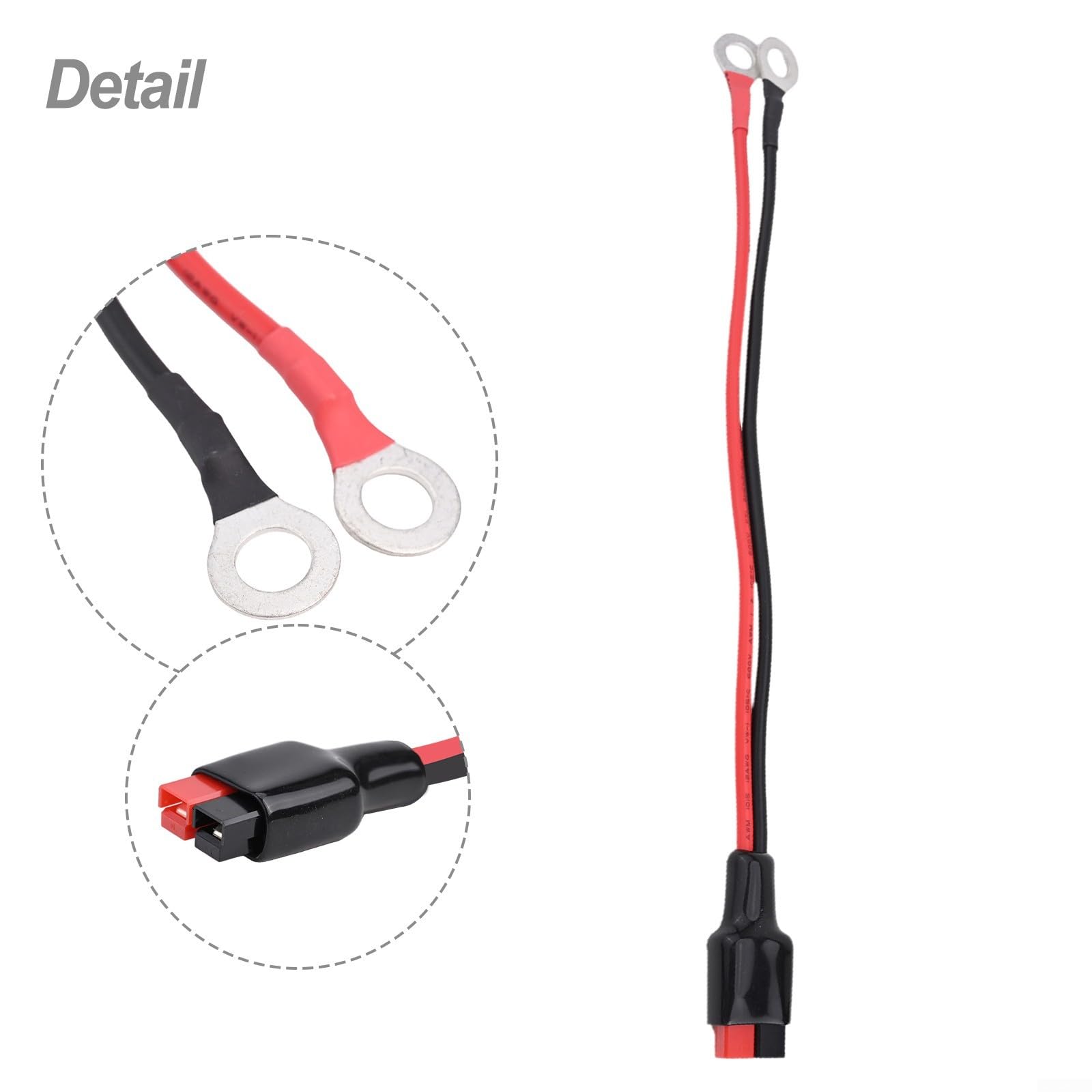 Conector de cable de batería para carrito de golf Anderson rojo/negro compatible con Reo HillBilly Mocad