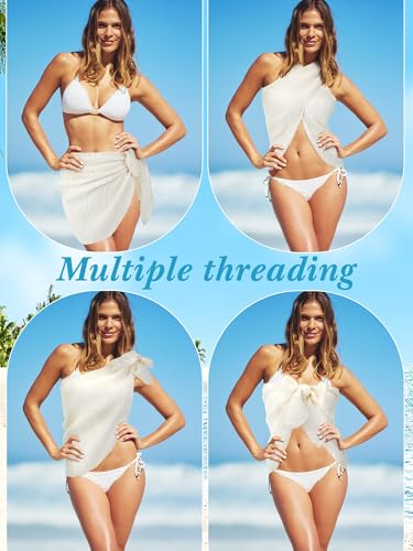 Geyoga Women Sarong Coverups Beach Skirt Triangle Shawl Wraps Short Bikini Skirt Bathing Suit for Swimwear 5