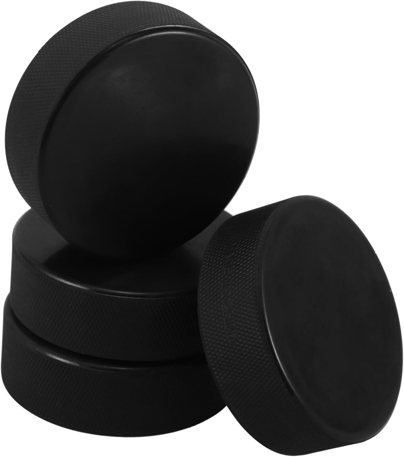 Sturdy Rubber Ice Hockey Pucks Set of 4 Reusable Training Pucks for Ice Hockey Practice for Sports Enthusiasts