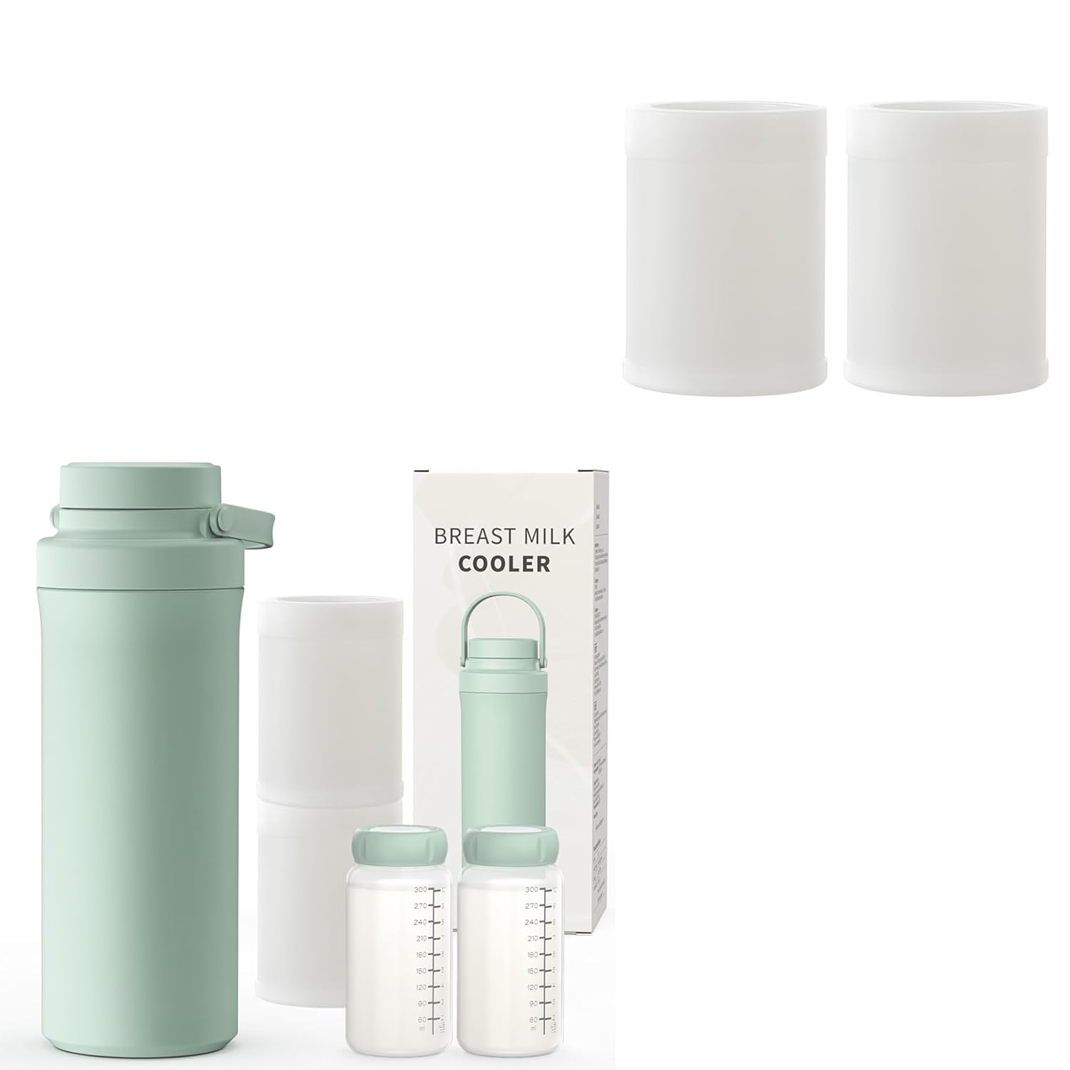 Xaproo 22oz Breast Milk Cooler Bottle & Cooling Gel Tube, Compatible with Xaproo Breast Milk Cooler, 2PCS