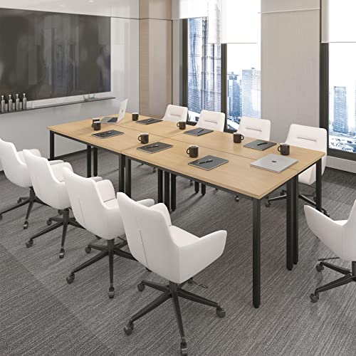 8FT Rectangular Meeting Table Set for Modern Offices (4PCS)
