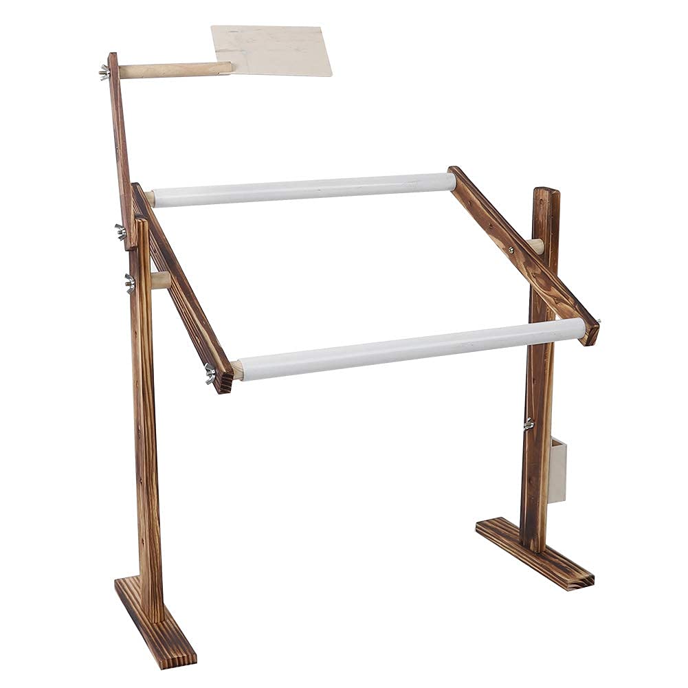 Supporto di ricamo in legno antico, supporto per punto croce con altezza regolabile, supporto per ricamo per amanti del lavoro manuale e artisti, accessori per cucito, accessori per artigianato
