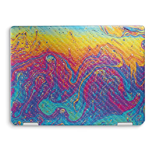 Image of MightySkins Carbon Fiber Skin Compatible with HP Spectre x360 14 inch (2022) Full Wrap Kit - Paint Currents | Protective Durable Textured Carbon Fiber Finish | Easy to Apply | Made in The USA