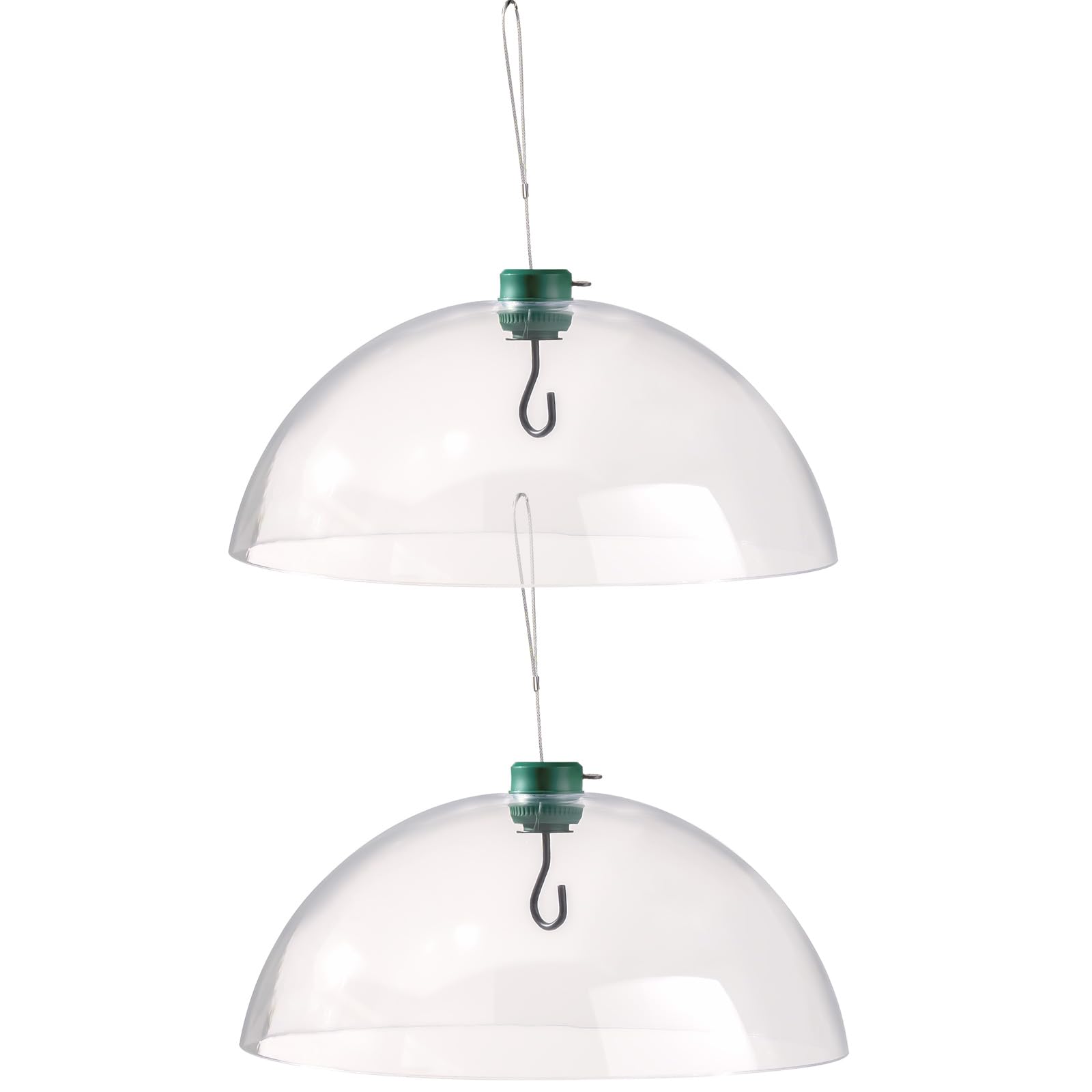 Crystals Squirrel Baffle for Bird Feeders – Transparent Dome, Stops Squirrels, Easy to Install, Protects Seed, Great for Hanging Feeders, Durable & Reliable Secure Design (2 X Squirrel Baffle Dome)