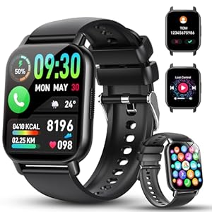 Smart Watch for Men Women with Bluetooth Call, Smartwatch 1.85″ Touch Screen, Fitness Watch Heart Rate/Sleep/Calories/Steps Monitor, 112+ Sport Mode, IP68 Waterproof Activity Tracker for Android iOS