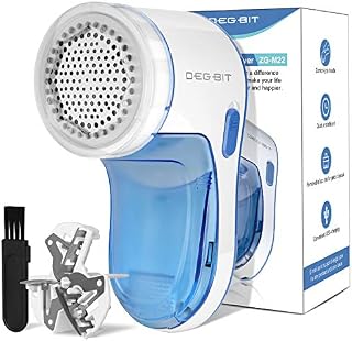 DB Degbit Upgrade Rechargeable Lint Remover & Fabric Shaver, 3-Leaf Stainless Steel Blades