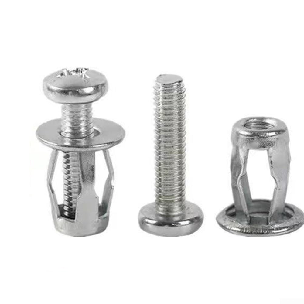 30 Pack Carbon Steel Hollow Wall Anchors, Heavy Duty Expansion Screws Drywall Plasterboard, Bolts License Chandelier Home Factory Installation Fixing, Silver Finish(*20)