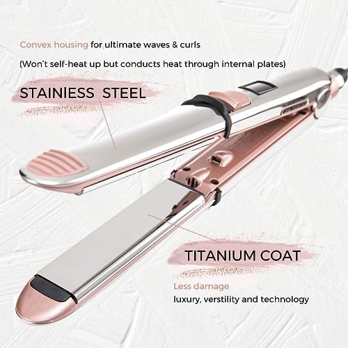 2-in-1 Titanium Ionic Flat Iron,Professional Hair — detail view
