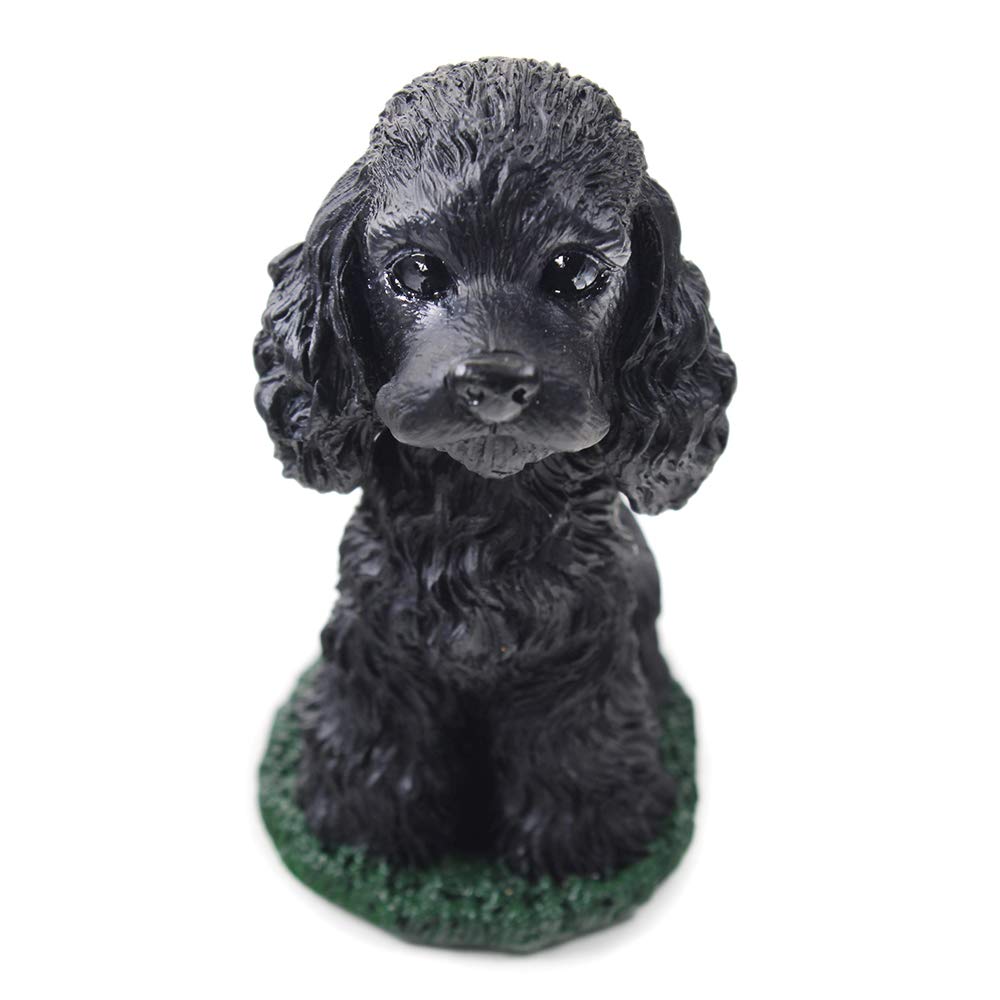 Cocker Spaniel Black Dog Bobblehead Figure for Car Dash Desk Fun Accessory