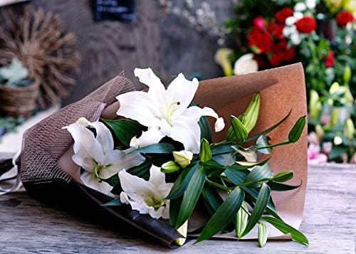 Amazon 敬老の日にも カサブランカ 花 ギフト 15輪 お祝い 花束 誕生日 にも ギフト 結婚 送別 退職 にも 花束 オンライン通販