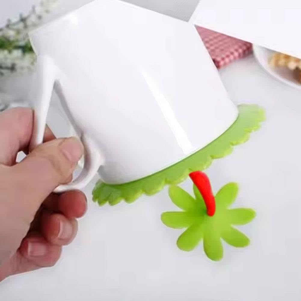 12 Stück Süße Silikon-Deckel Für Tassen – Blumendesign, Luftdicht, Passend Für Becher Bis 8,9 Cm Rand