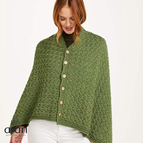 Supersoft Merino Wool Buttoned Irish Cape/Poncho4