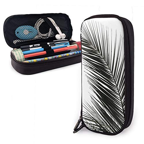 Preisvergleich Produktbild Multifunktionales Federmäppchen aus PU-Leder mit Reißverschluss, großes Fassungsvermögen, Aufbewahrungstasche, Reise-Make-up-Tasche für Studenten, Erwachsene, Bürobedarf