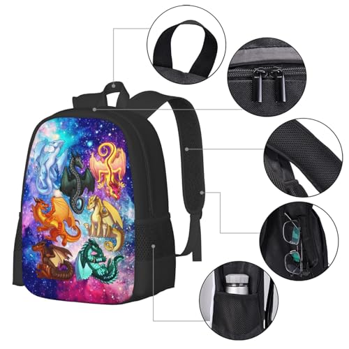 Wings-Of-Fire Dragon Backpack,3d Print Laptop Backpack Lightweight Casual Daypack Bookbag 16.5 In4