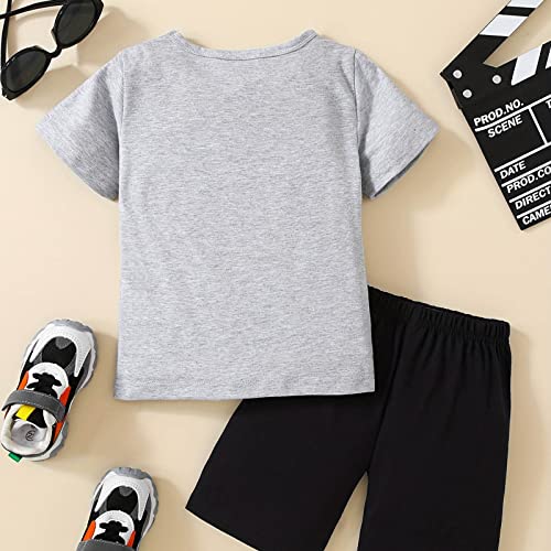 Roupa infantil infantil unissex primavera verão letra impressão algodão shorts manga camiseta tops s