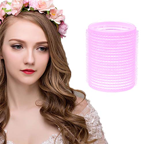 PIXNOR Conjunto de Rolos de Cabelo Auto-Aderentes 6 Pcs Rolos de Cabelo de Tamanho Médio Rolos de Vo
