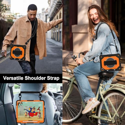 Coque silicone iPad Pro 13 antichoc dotée d'un support rotatif 360 ajustable