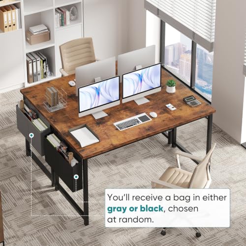 Image of OLIXIS Computer Desk, 55 Inch Gaming Desks for Home Office Small Spaces
