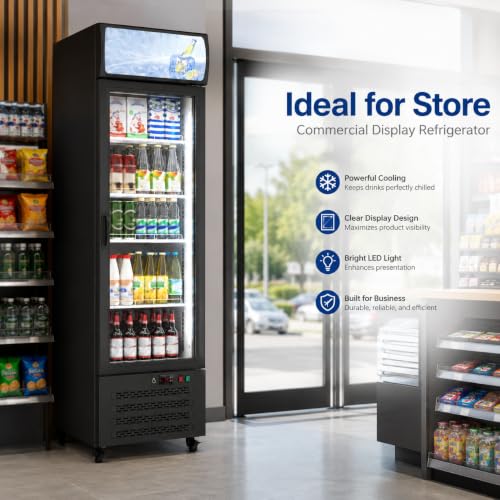 Image of Garvee Commercial Beverage Display Refrigerator 11.3Cu.Ft