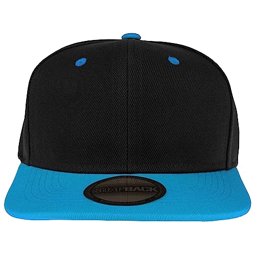 Image of Gelante Plain Blank Flat Brim Adjustable Snapback Baseball Caps LOT 6 Pack