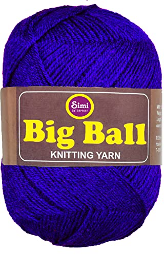 Image of Big Ball Royal (200 gm) Wool Ball Hand Knitting Wool /Art Craft Soft Fingering Crochet Hook Yarn, Needle Knitting Yarn Thread dye P
