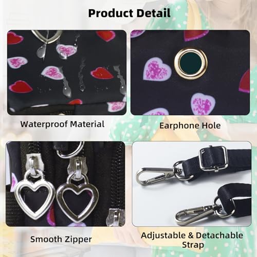 Image of JANKS Small Crossbody Bag for Women - Mini Phone Purses with Crossbody Strap and Wallet - Nylon Arm Bag