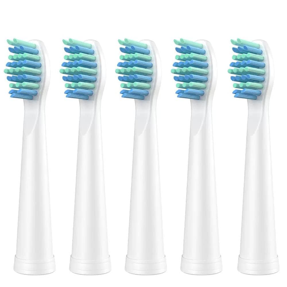 Dada-Tech Electric Toothbrush Replacement Heads for DT-22 - Pack of 5 (Pure White Soft)