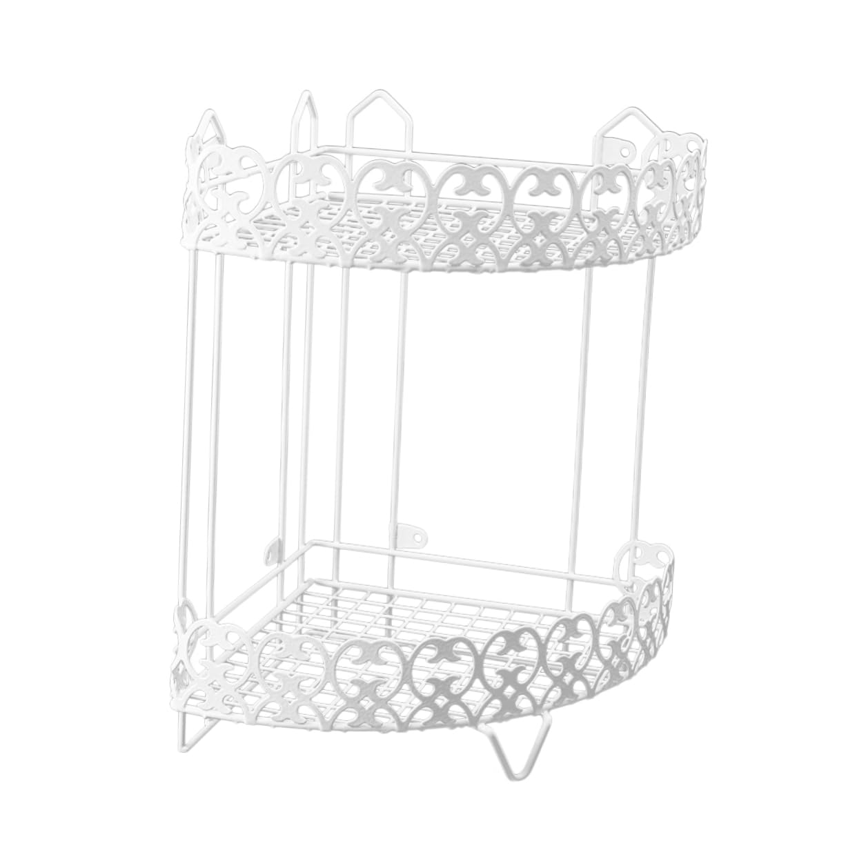 OUNONA Wall Mounted Iron Toilet Rack Small Multi Triangle Shelf Space Saving Bathroom Organizer for Home Easy Installation No Required