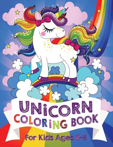 Product Image of the Unicorn Coloring Book: For Kids Ages 4-8 (Silly Bear Coloring Books)