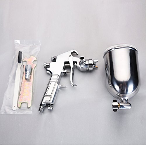 Image of High Performance W77-G HVLP Gravity Feed Spray Gun (Nozzle Size 1.5mm, Silver)