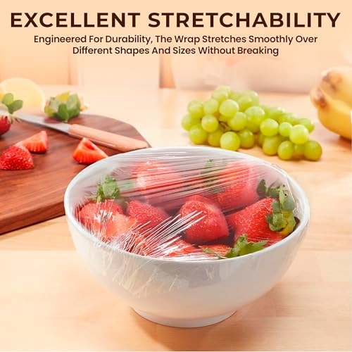 Image of Robustt 200 Meter x 12 Inches Bio Food Wrap Cling Film for Food Wrapping (Pack of 2) | Keeps Food Fresh Eco-Friendly Transparent Wrapping roll | Ideal Cling Film for Food Wrapping