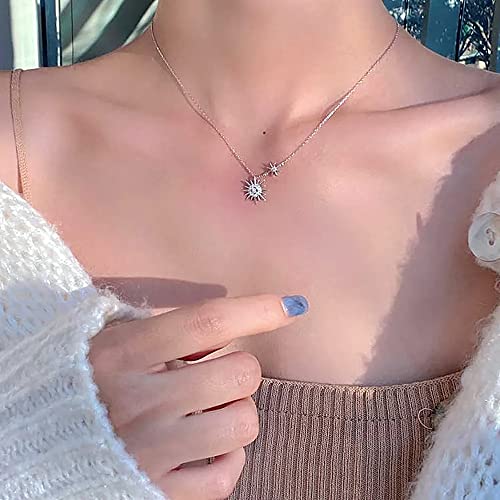 Collier Moissanite hexagramme fini les bijoux ternes pendentif fleuri