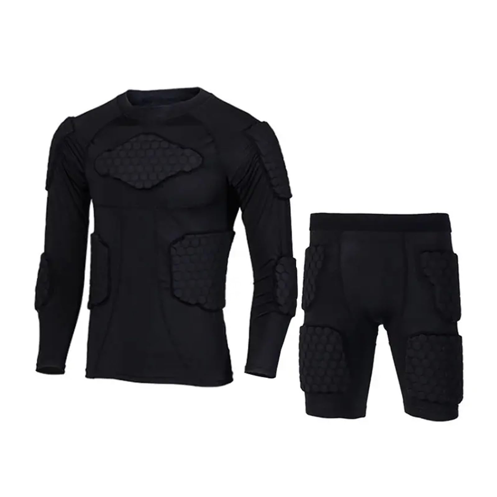 Camiseta de fútbol Acolchada Camiseta Acolchada de Portero Rugby for Hombre, Camiseta fútbol, ​​Camiseta Entrenamiento con Esponja, Ropa Protectora for el Codo
