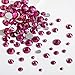 Beadsland Rhinestones for Makeup,8 Sizes 2500pcs Glass Flatback Rhinestones Eye Gems for Nails Crafts with Tweezers and Wax Pencil,Fuchsia,SS4-SS30