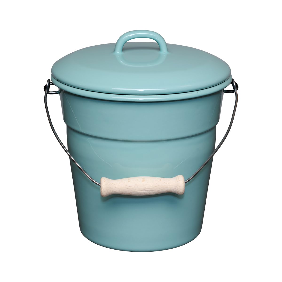 Riess, 0369-109, Bioeimer mit Deckel Ø 20cm, Nature Green Light, Vol. (Rec.): 3,5 Liter, Made in Österreich, 1,170kg, Induktionskocher kompatibel, Gasherd geeignet, Elektroherd geeignet, Ofenfest