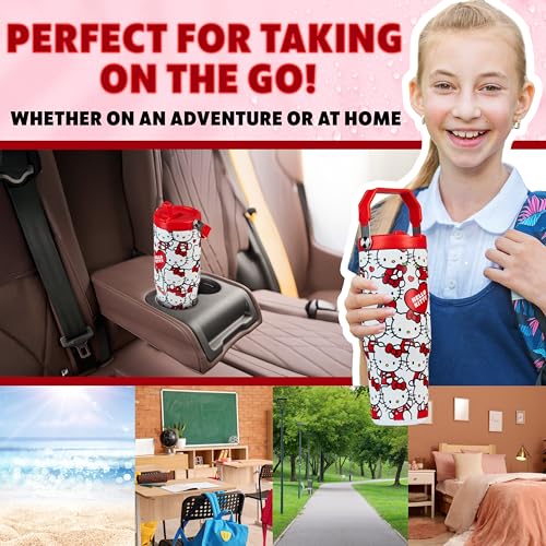 Image of Get Trend Hello Kitty Sanrio Tumbler with Straw 30oz Girls Teens Women Insulated Cup with Lid Travel Mug for School, Sports, Kawaii Gifts for Girls (Aop Hello Kitty)