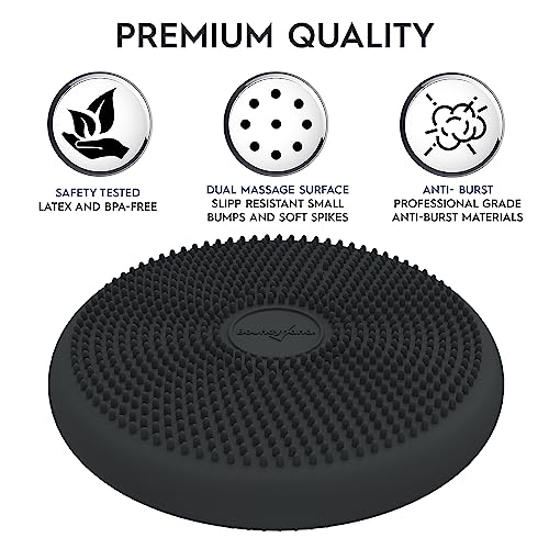 Image of Bouncyband - Wiggle Seat - Gray, 13 inch D - Large Sensory Cushion for Kids Ages 6-18+ - Promotes Active Learning, Improves Student Productivity, Includes Easy-Inflation Pump