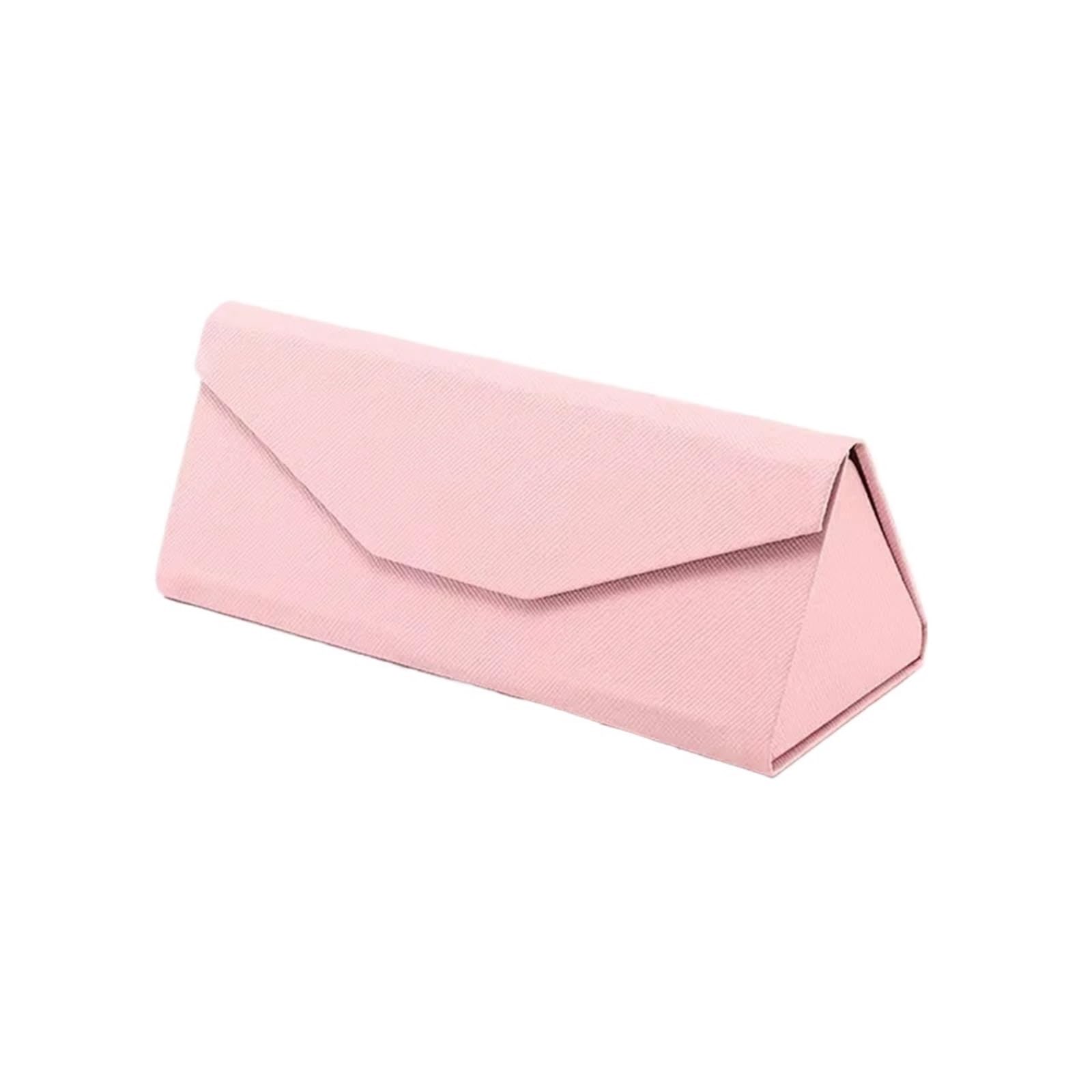 2 stücke Faltbare Brillenetui Frauen Spektakeletui Brillen Box Dreieck Container Schutzhüllen Leder Für Damen Herren Kinder