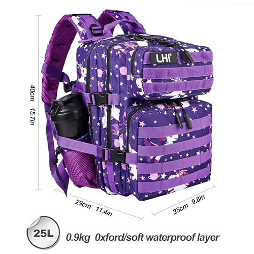 Image of LHI Tactical Military Backpack for Men and Women 25L /35L Army Assault Pack Bag Small Rucksack with Bottle Holder