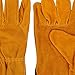 Leather Work Large Gloves for Men or Women, for Gardening, Tig/Mig Welding, Construction, Chainsaw, Farm, Utility, Firm Grip, Durable,Yellow