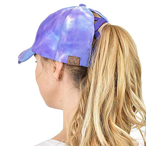 Image of C.C Ponycap Messy High Bun Ponytail Adjustable Mesh Trucker Baseball Cap Hat