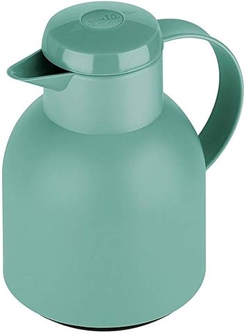 Emsa Samba F40102 - Jarra térmica (1 L, plástico, cierre Quick Press, 100% hermético, 12 h caliente, 24 horas de frío, polvo verde)