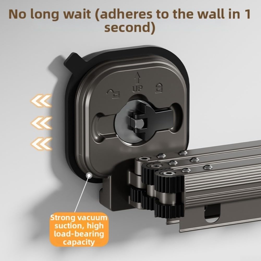 Aluminium Wäscheständer Wand Klappbar Schwarz Stabil(White)
